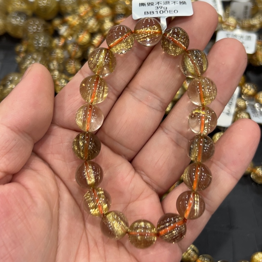 水晶未镶嵌手链b50钛晶