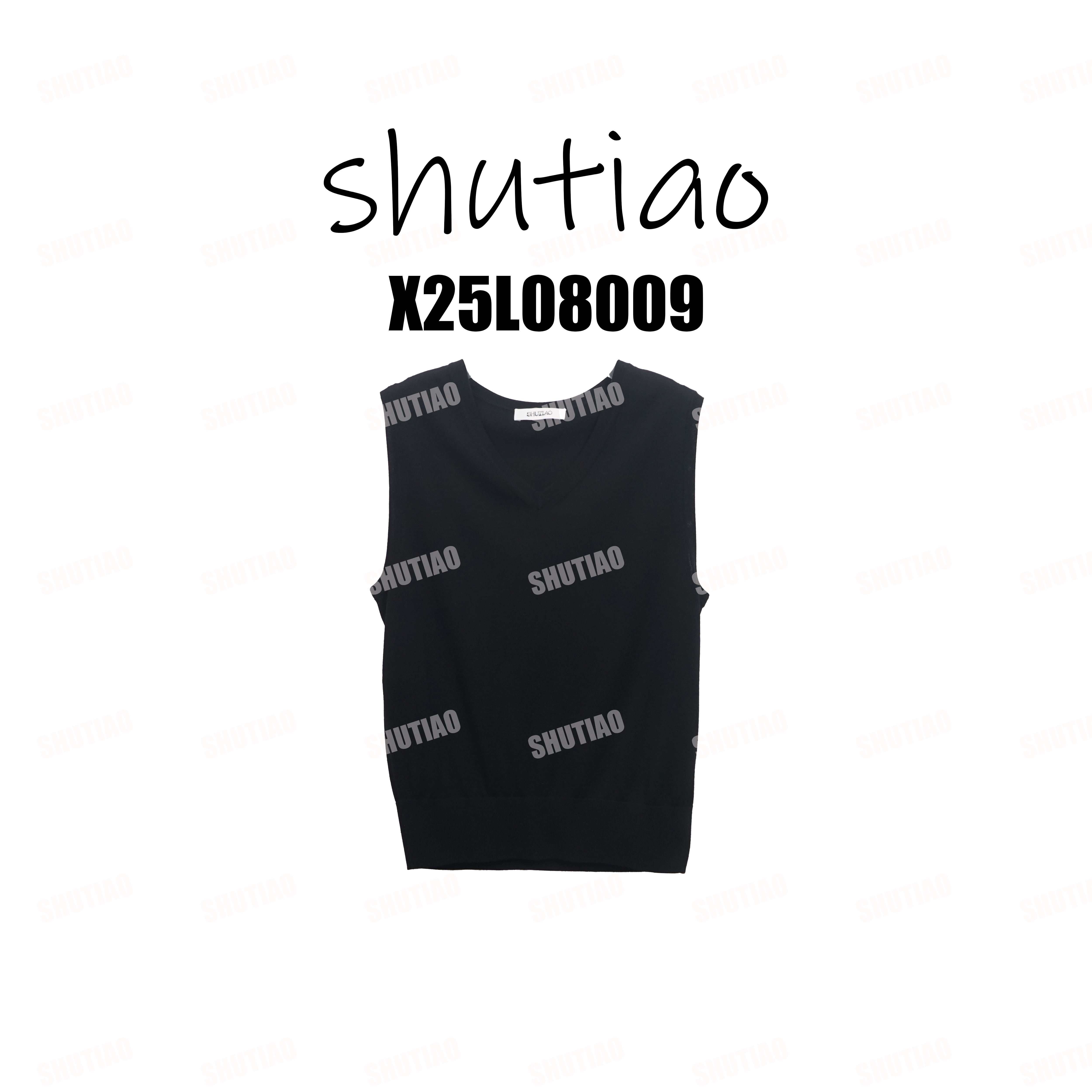 【SHUTIAO】2025冬季：新款小众设计款背心X25L08009