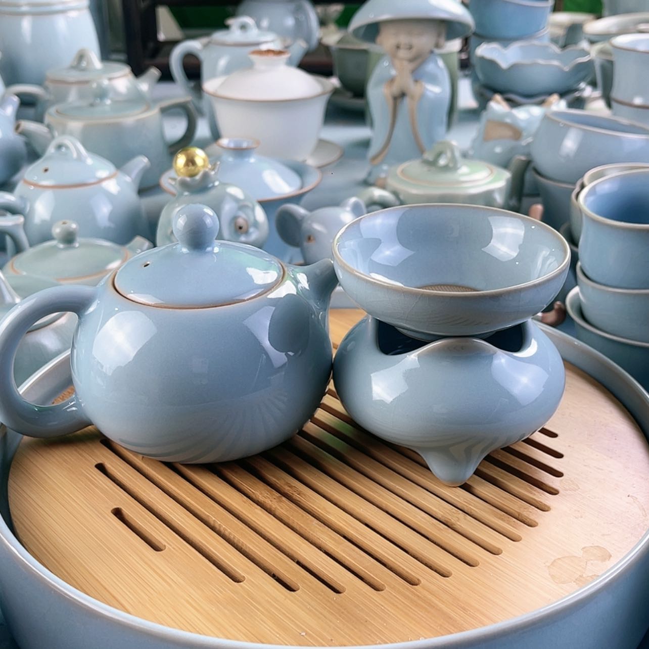 【闪购商品】K***e纯矿石西施壶带茶漏……