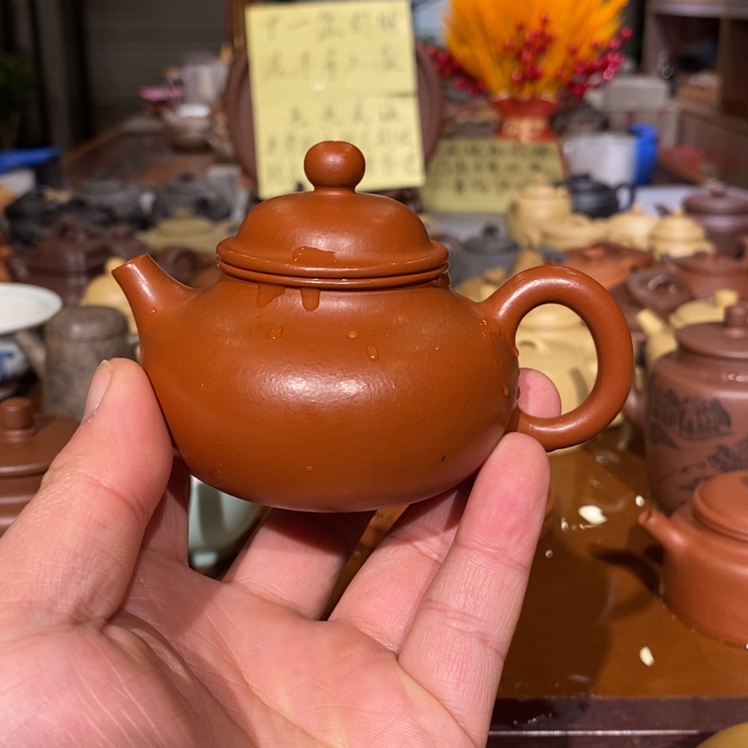 紫砂茶壶远**~铁质朱泥全手工容天135cc