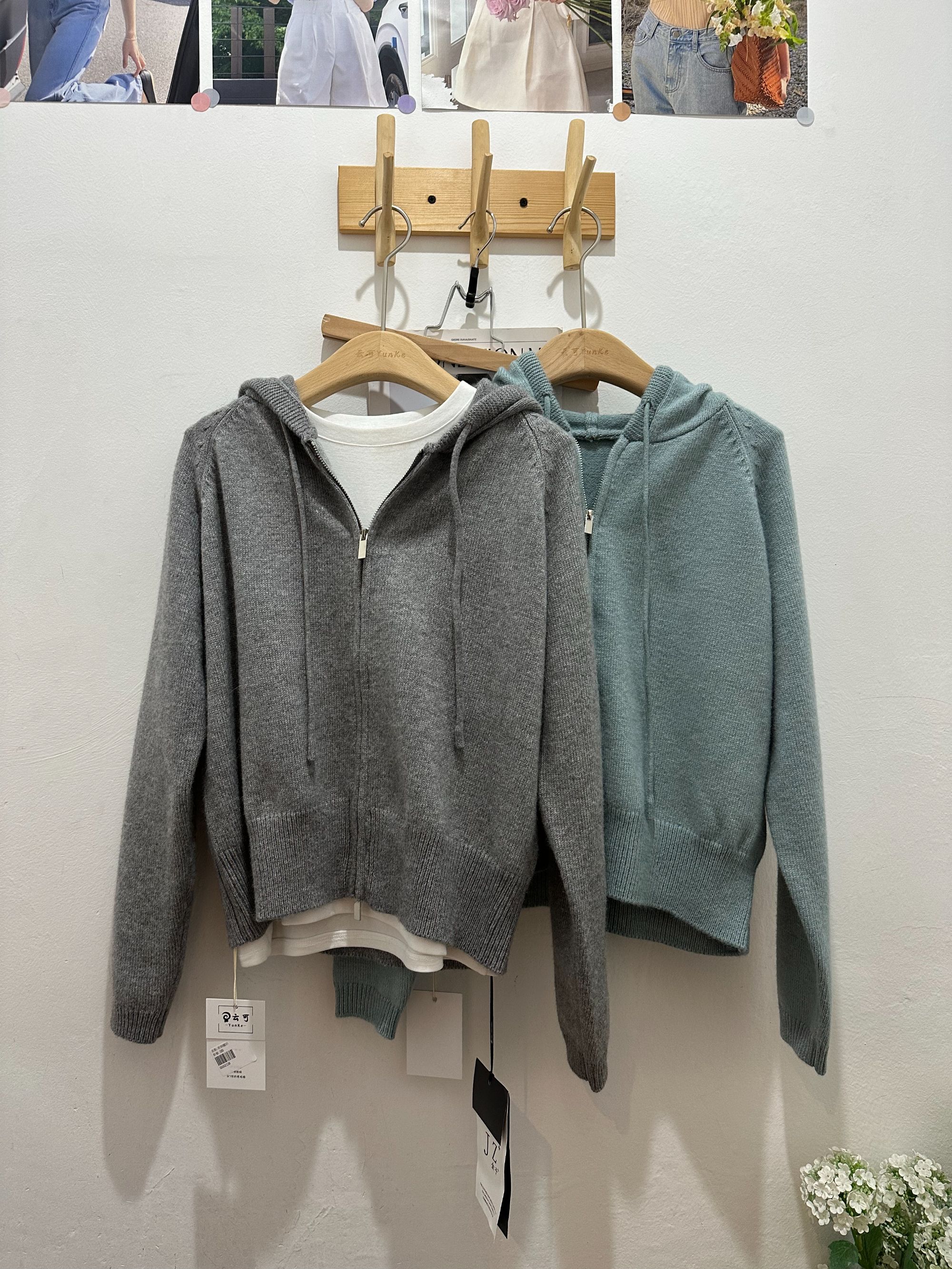 常规款连帽套头款简约女毛针织衫上衣