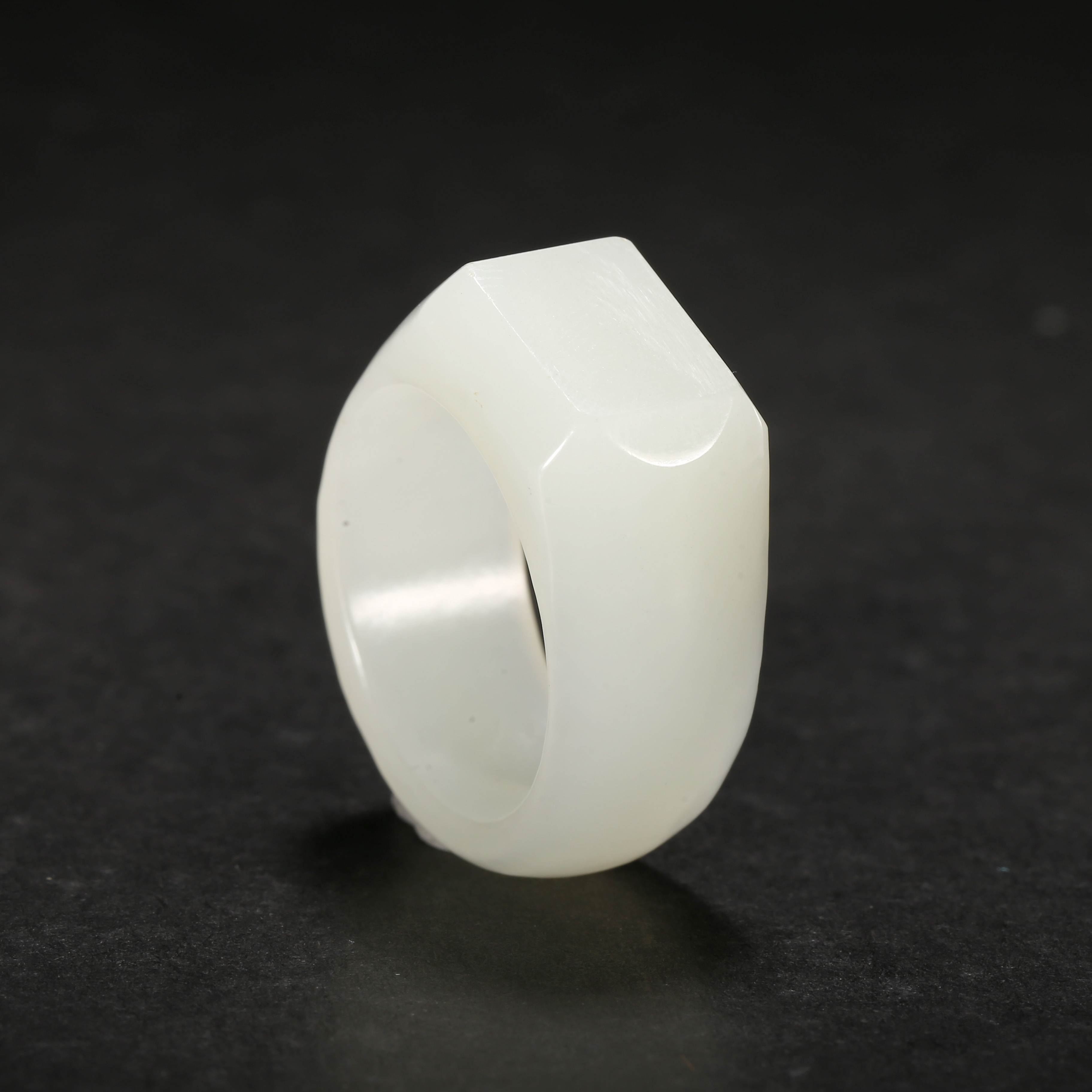 清代*白玉戒指/20ALJ3162/和田玉【北京文博】