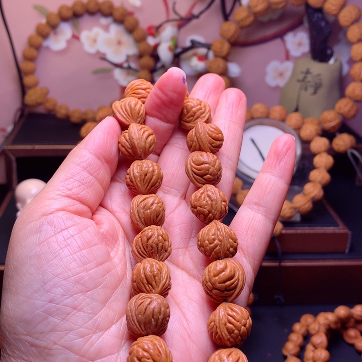 桃核手串龙纹桃核