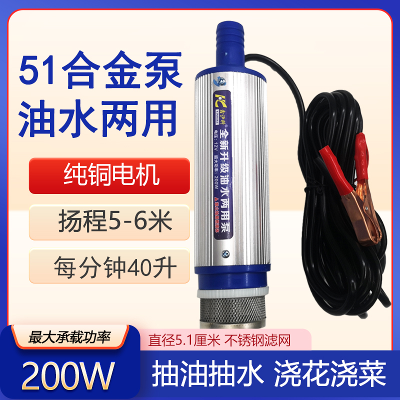 【大功率款】电动抽油泵12V加油神器24V油抽子抽水泵无人机加药泵