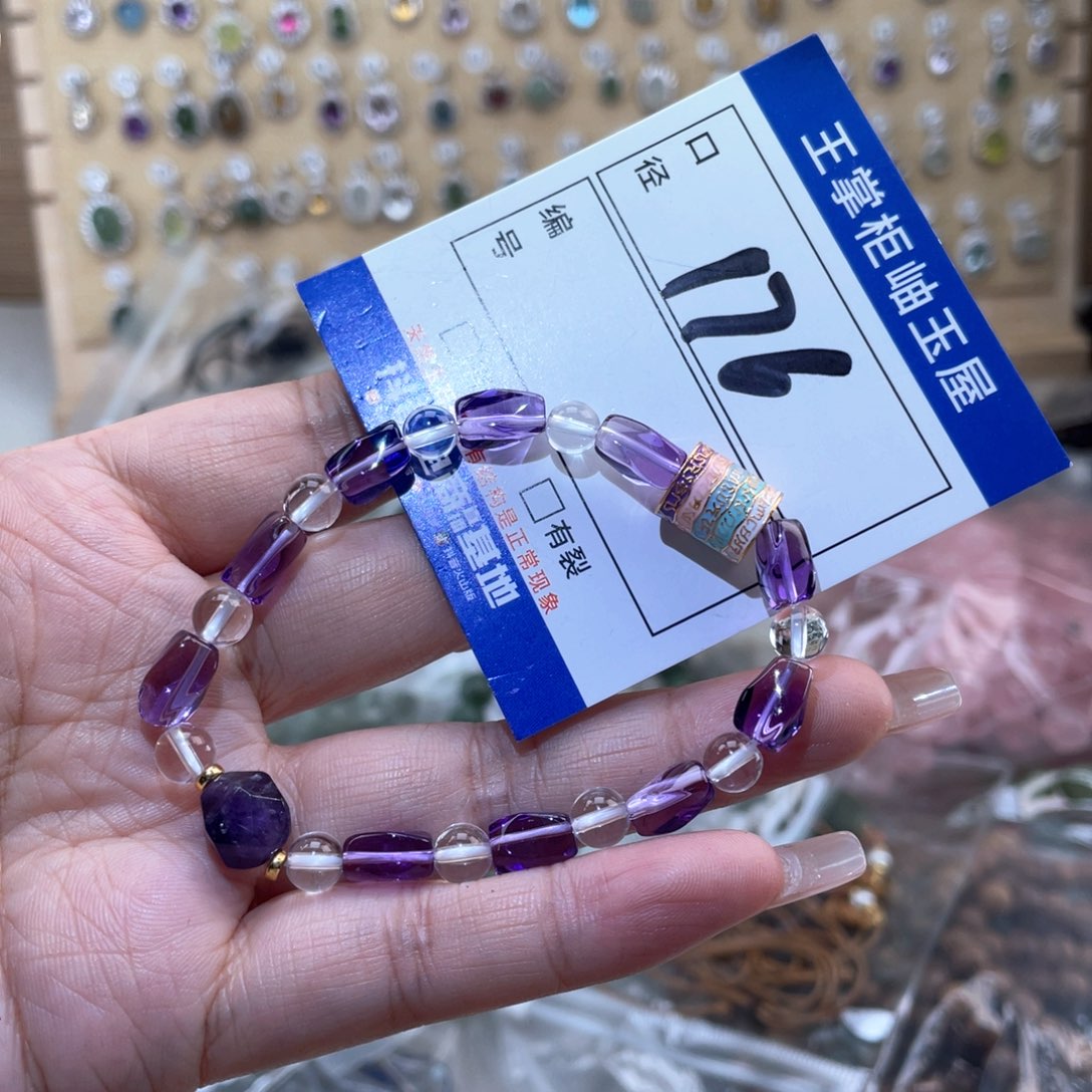 紫晶颈饰银S925镶嵌