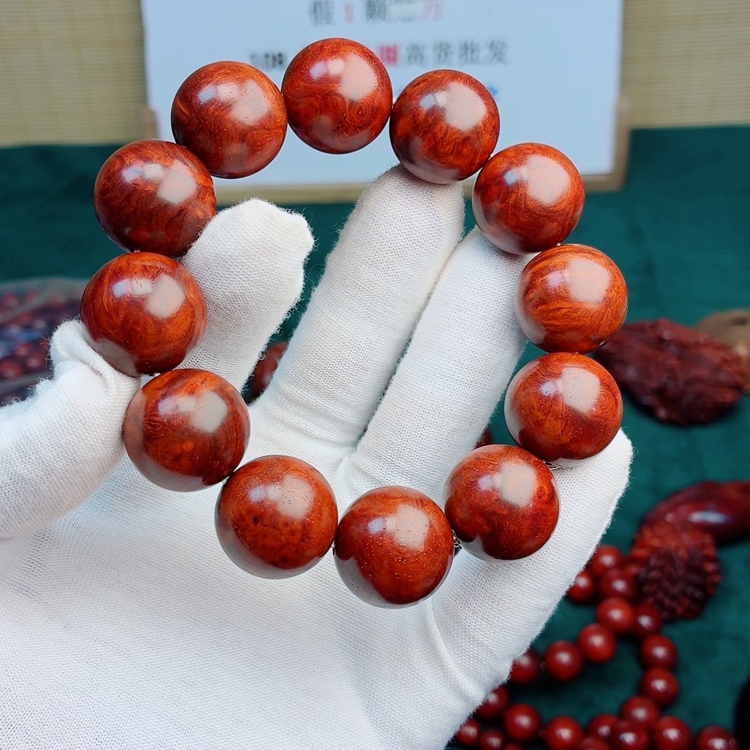 @***鱼手串/手链檀香紫檀（小叶紫檀）20留疤