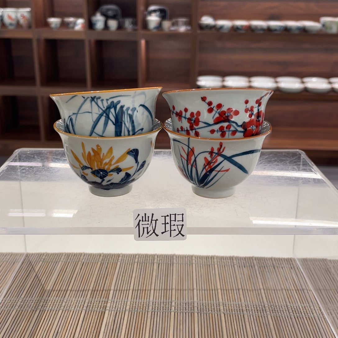 微瑕釉下彩纯手绘