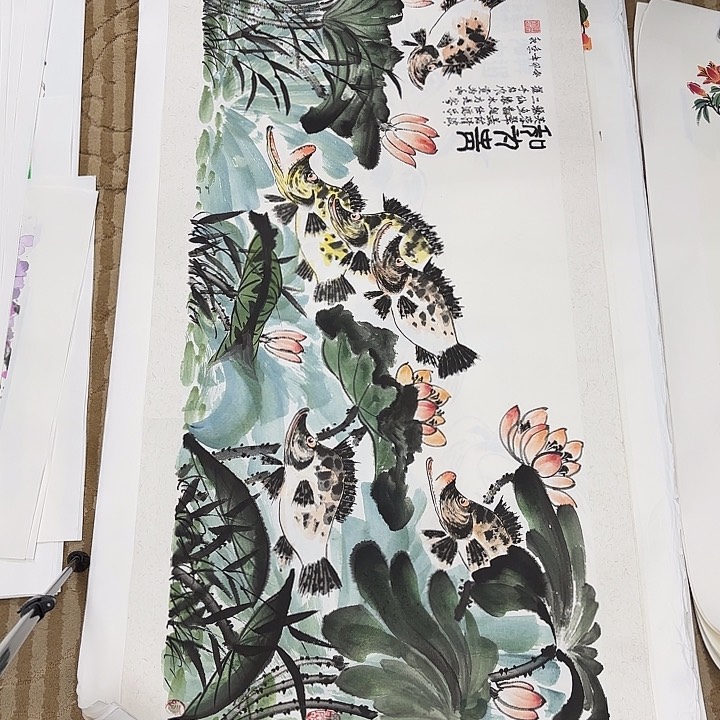 国画花鸟等动物为主料制作