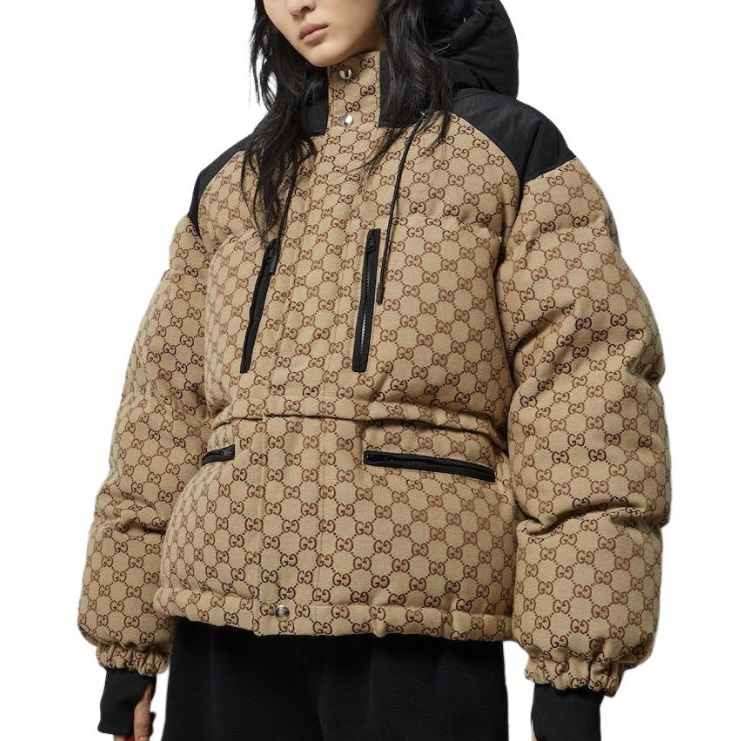 全新未使用 GUCCI/古驰 5478/SS24 满印两穿羽绒服/38码/全新带吊