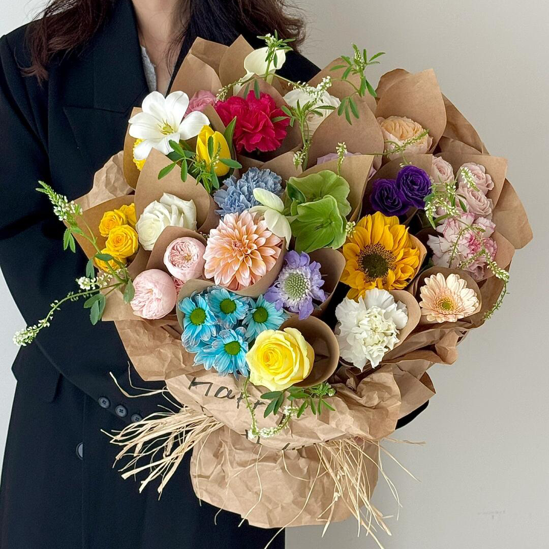 【全国同城门店配送】“一岁一花”送女友闺蜜生日花束花店附近团购