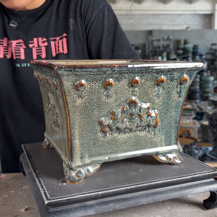 。一风堂石湾花盆 微瑕 内20*15