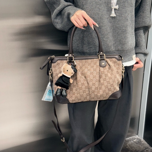 95新 GUCCI/古驰 老花单肩手提包