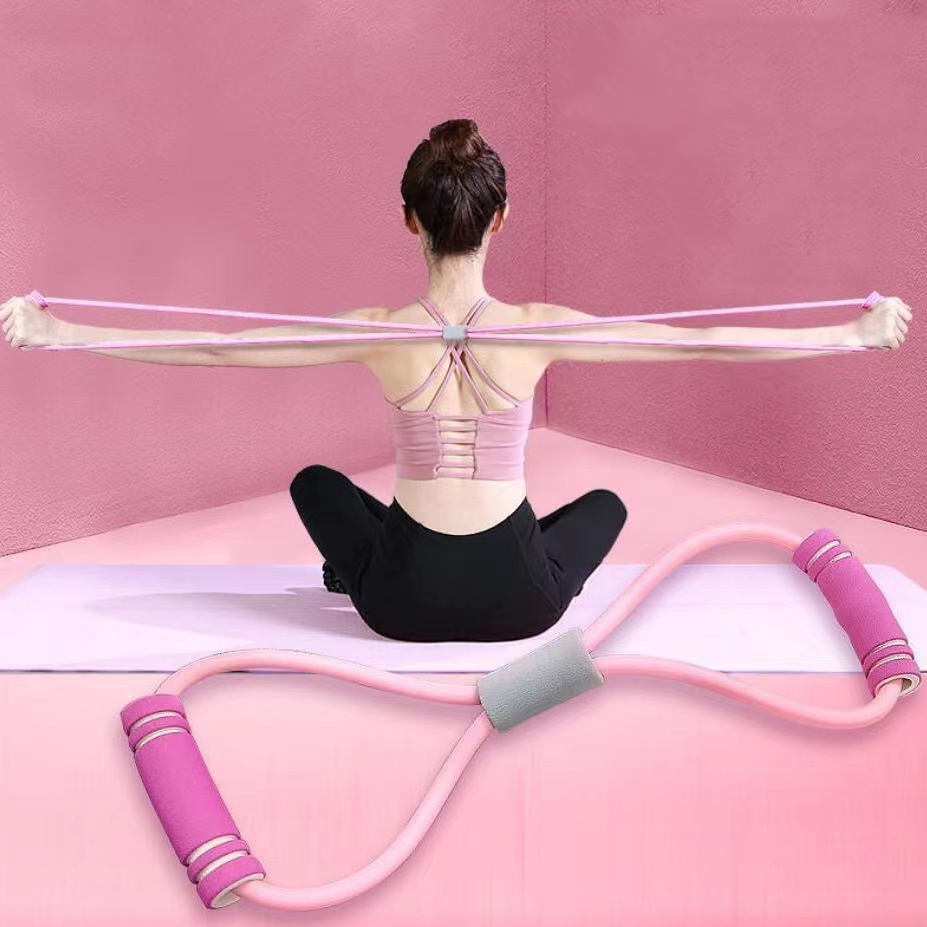 【8字拉力绳买1送1】开肩美背扩胸手臂锻炼八字拉力器 健身运动美腿