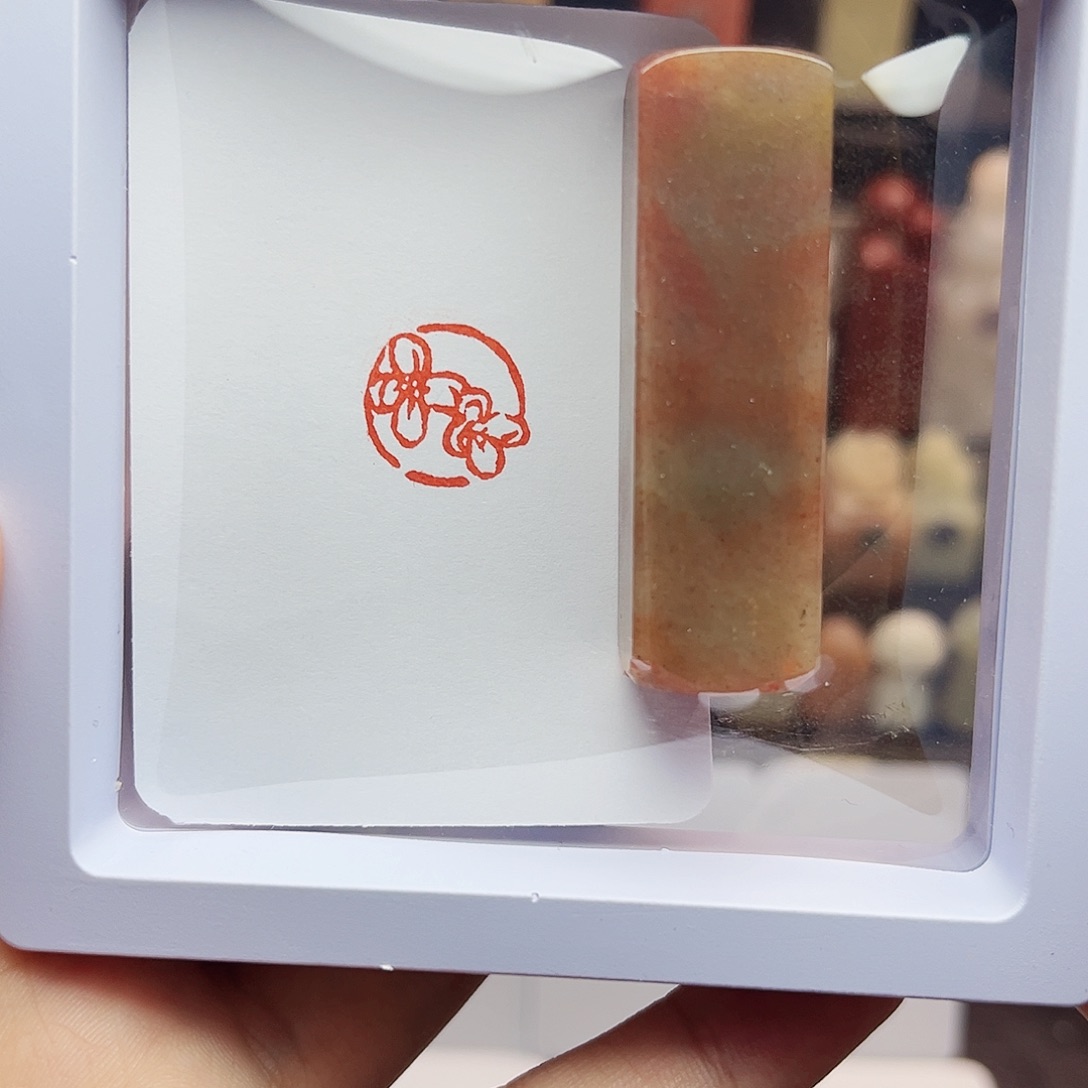 寿山石印石1.5桂花 手工篆刻