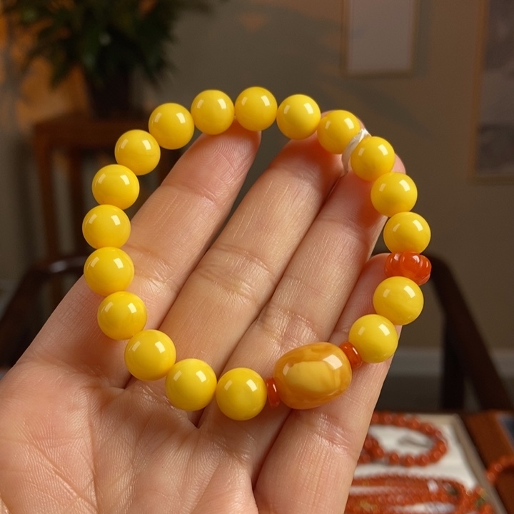 琥珀手链未镶嵌蜜蜡手串9