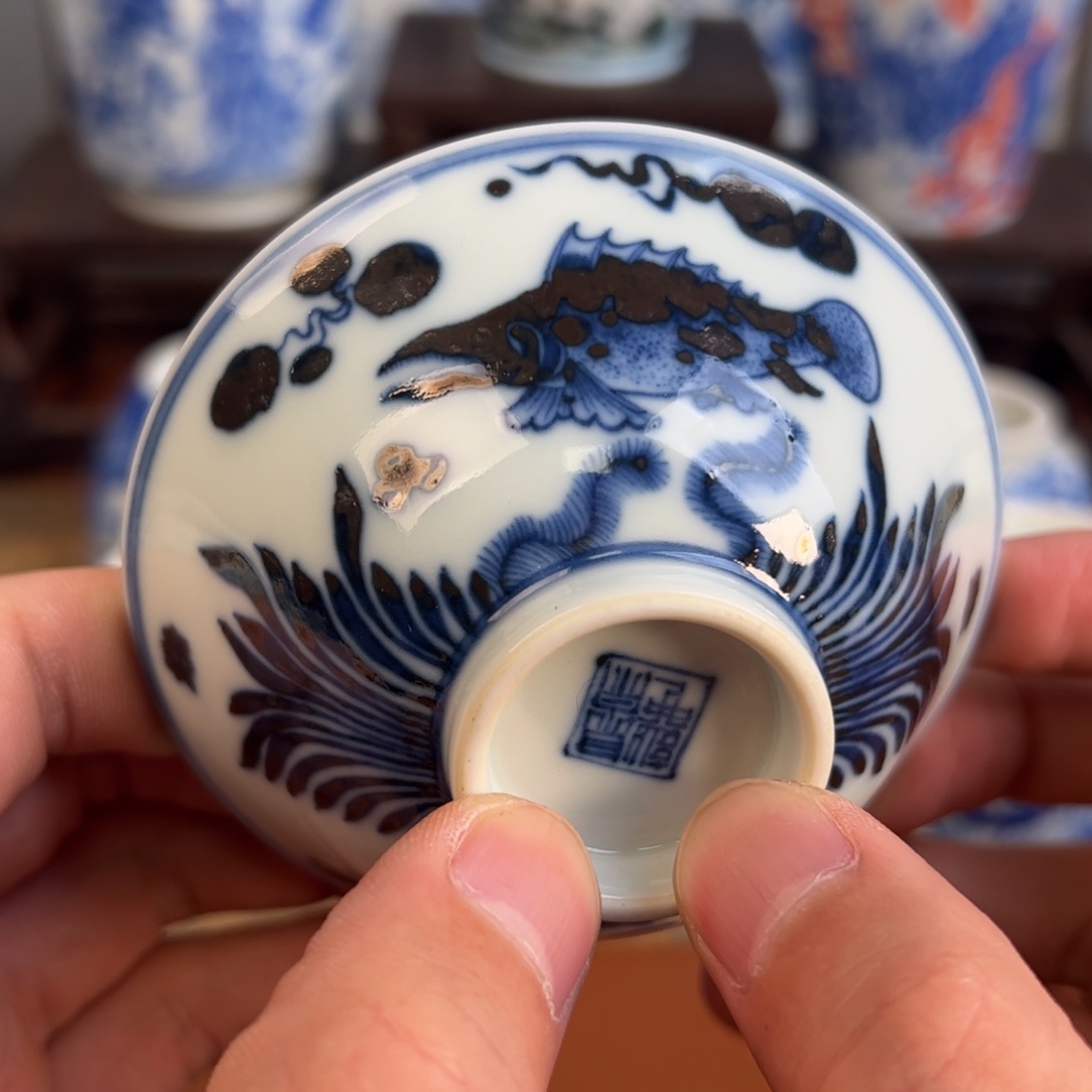 瓷片景德镇茶器手工手绘