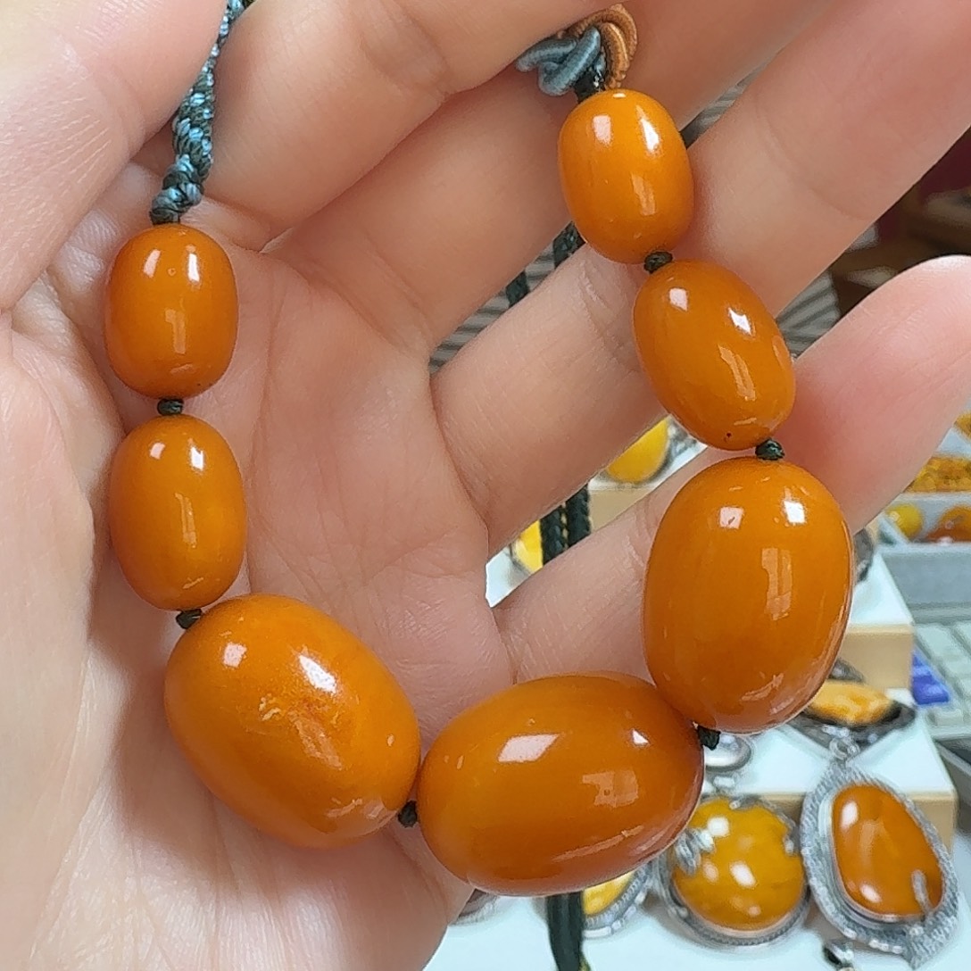 蜜蜡未镶嵌项链项链