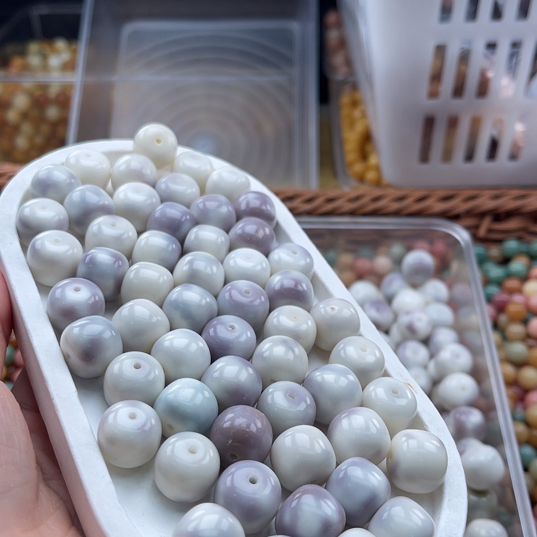 白玉菩提吊坠c15mm/30+5颗