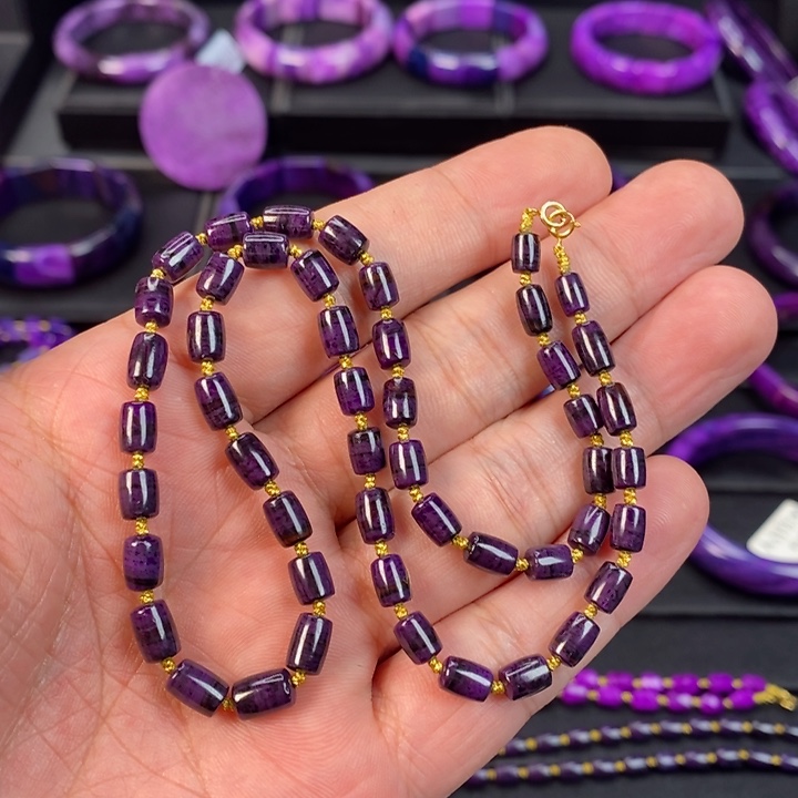 苏纪石（舒俱来）项链18K金镶嵌