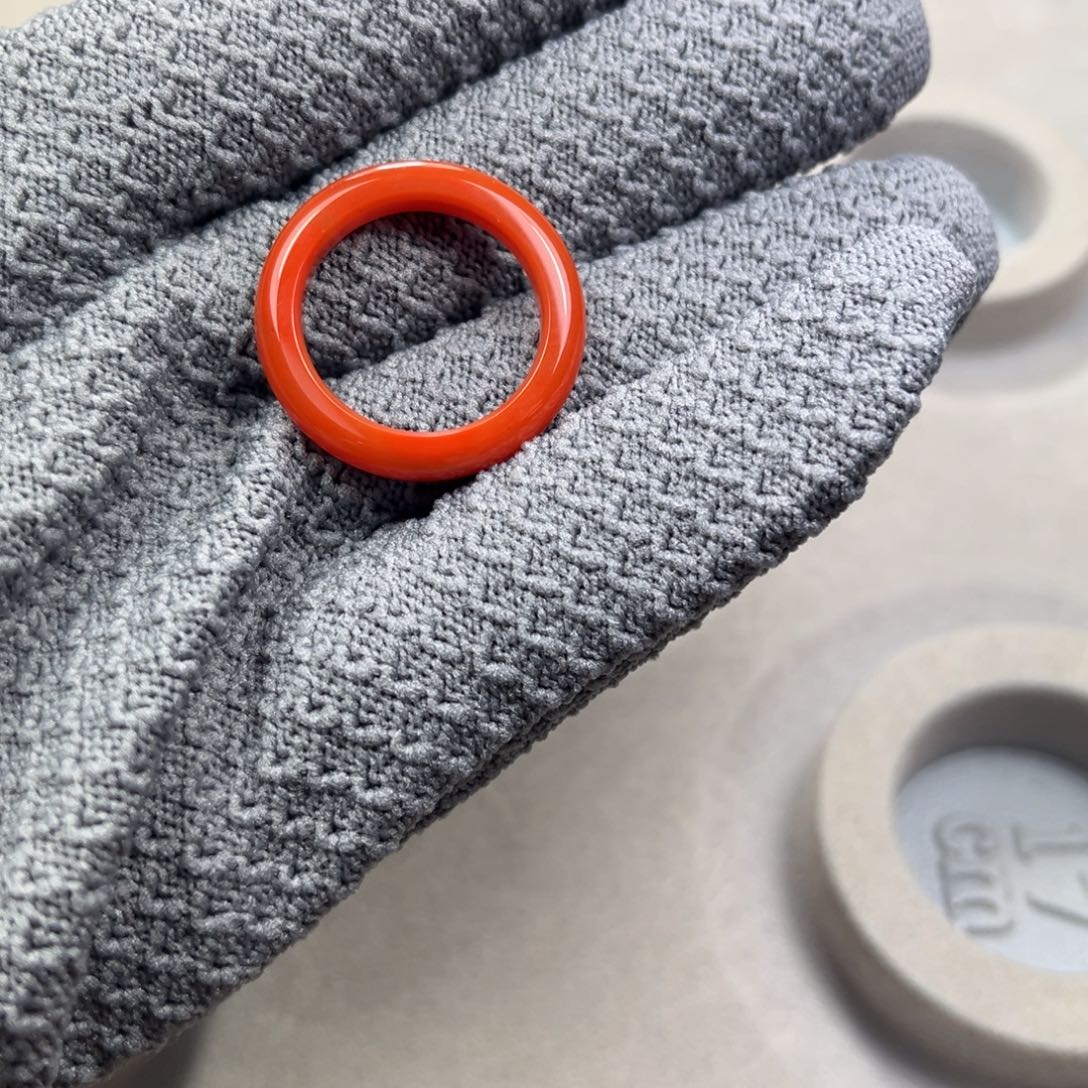 南红玛瑙指环20圈口未镶嵌