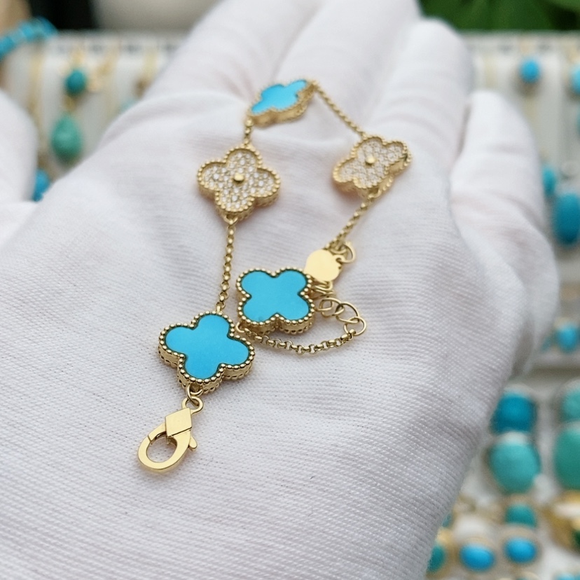 【闪购商品】绿松石原矿绿松石18K金镶嵌楠*