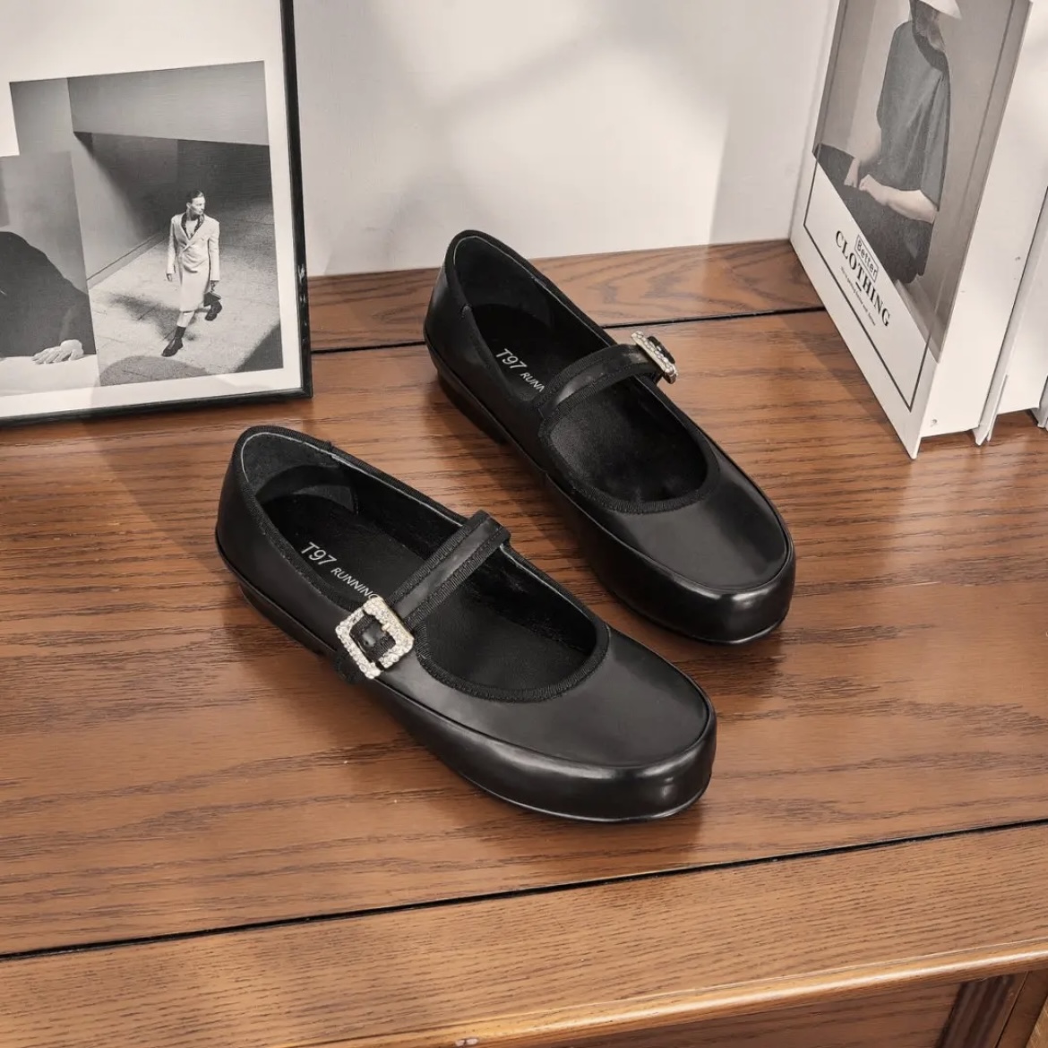 2025早春新款法式小众设计款圆头低跟一字带玛丽珍单鞋女 G712