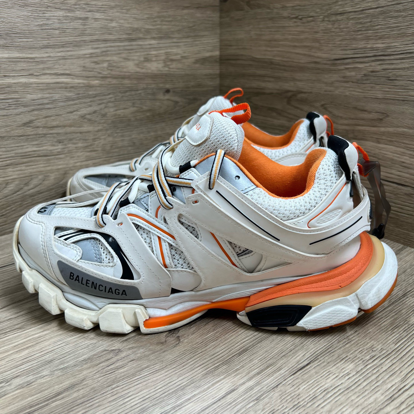 95新 Balenciaga/巴黎世家 Track 白橙老爹鞋 42码