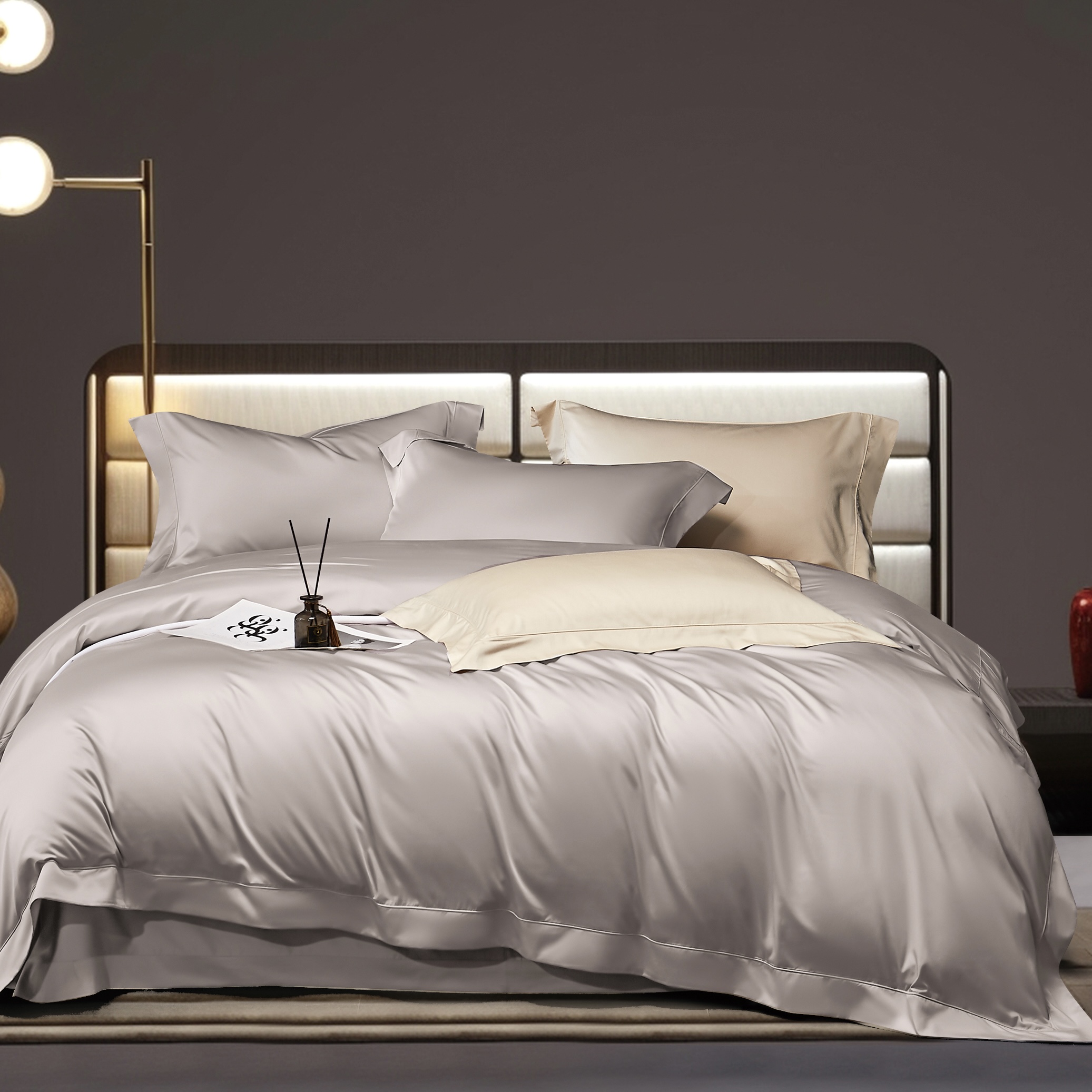 简约轻奢东帝兴绫罗缎LF级超细旦天丝棉磨毛床单款四件套床上用品