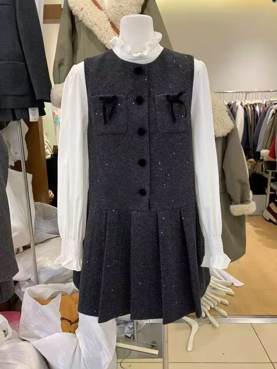 秋冬连衣裙针织时尚套装时尚森系小香风INS风西装