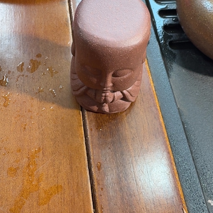 往***烟紫砂茶壶紫泥盖置