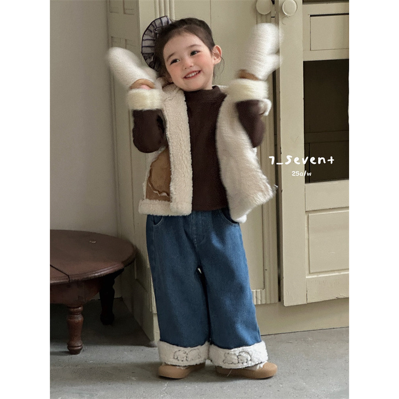 7Seven·25冬~毛毛脚口牛仔裤7357