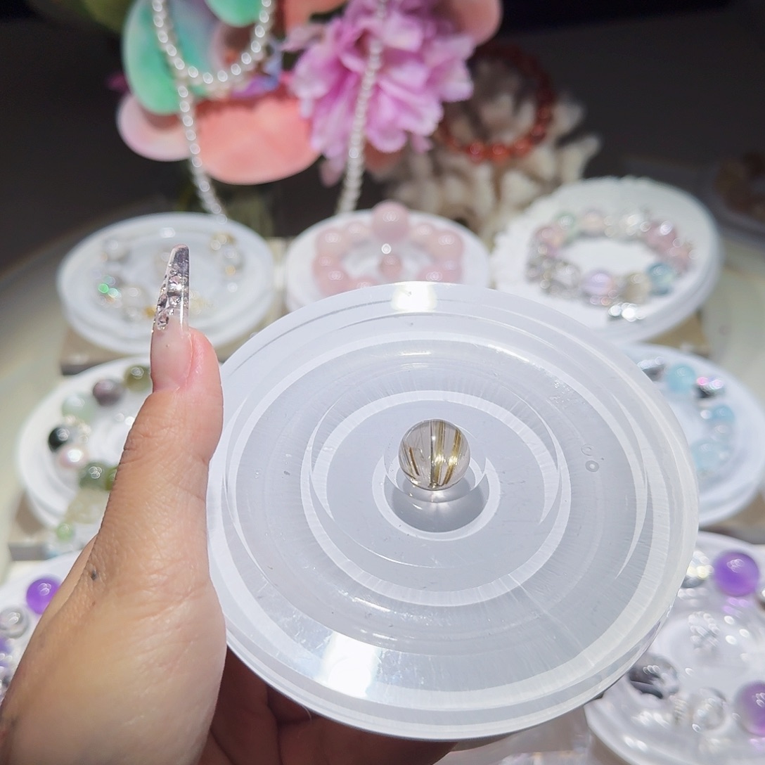 烟晶手链银S925镶嵌品*