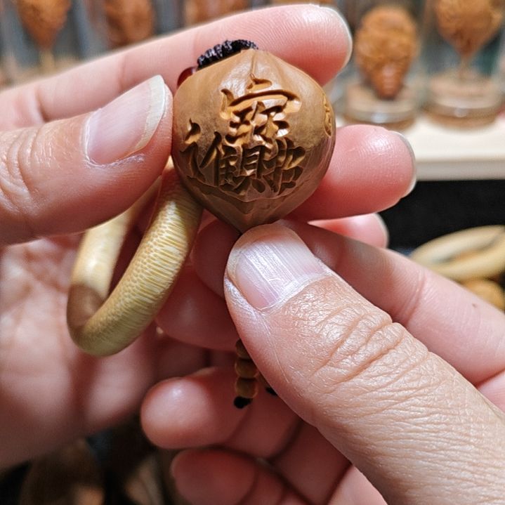 橄榄核手串/手链橄榄核核雕2.5四花招财进宝