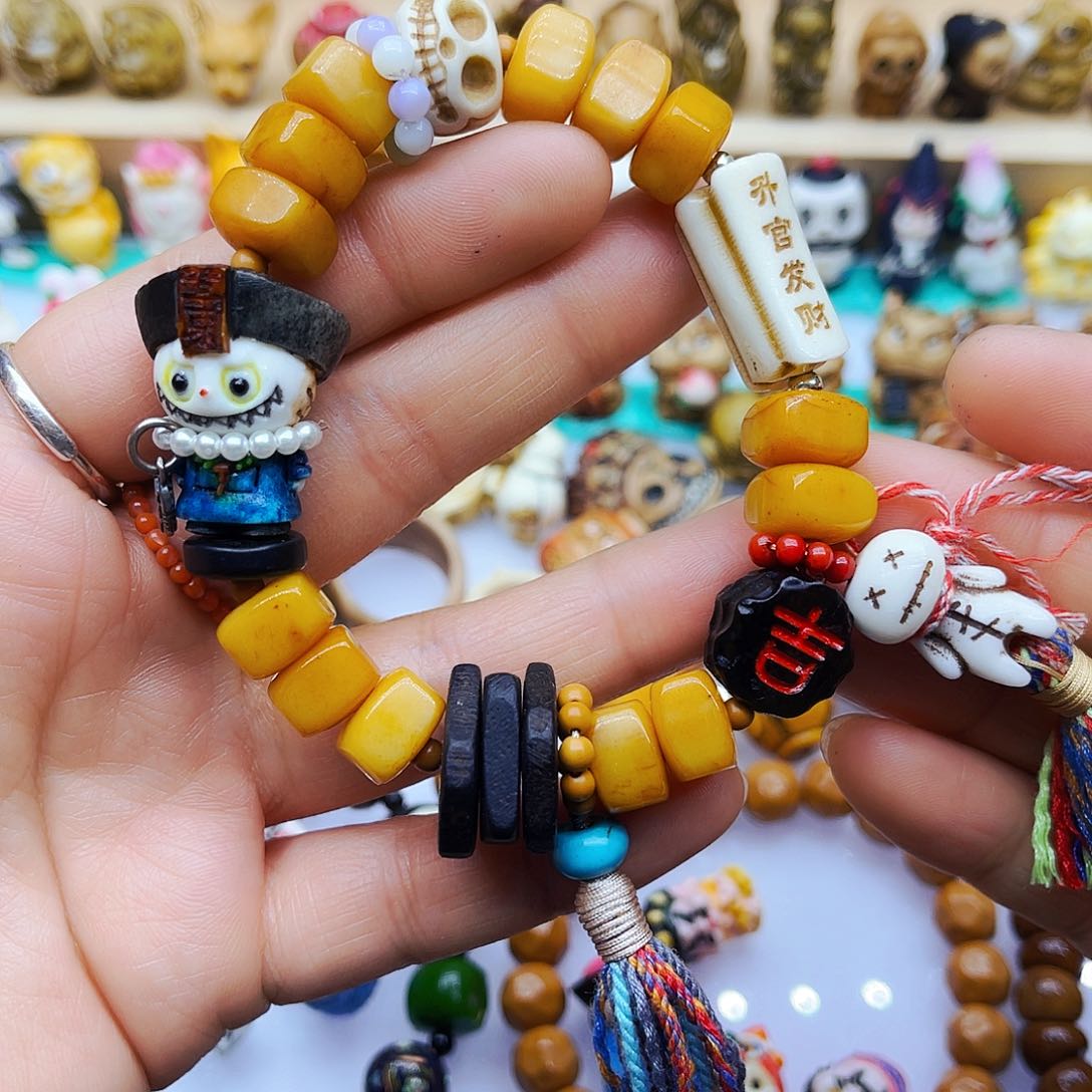 鹿骨手串/手链手工打磨配饰