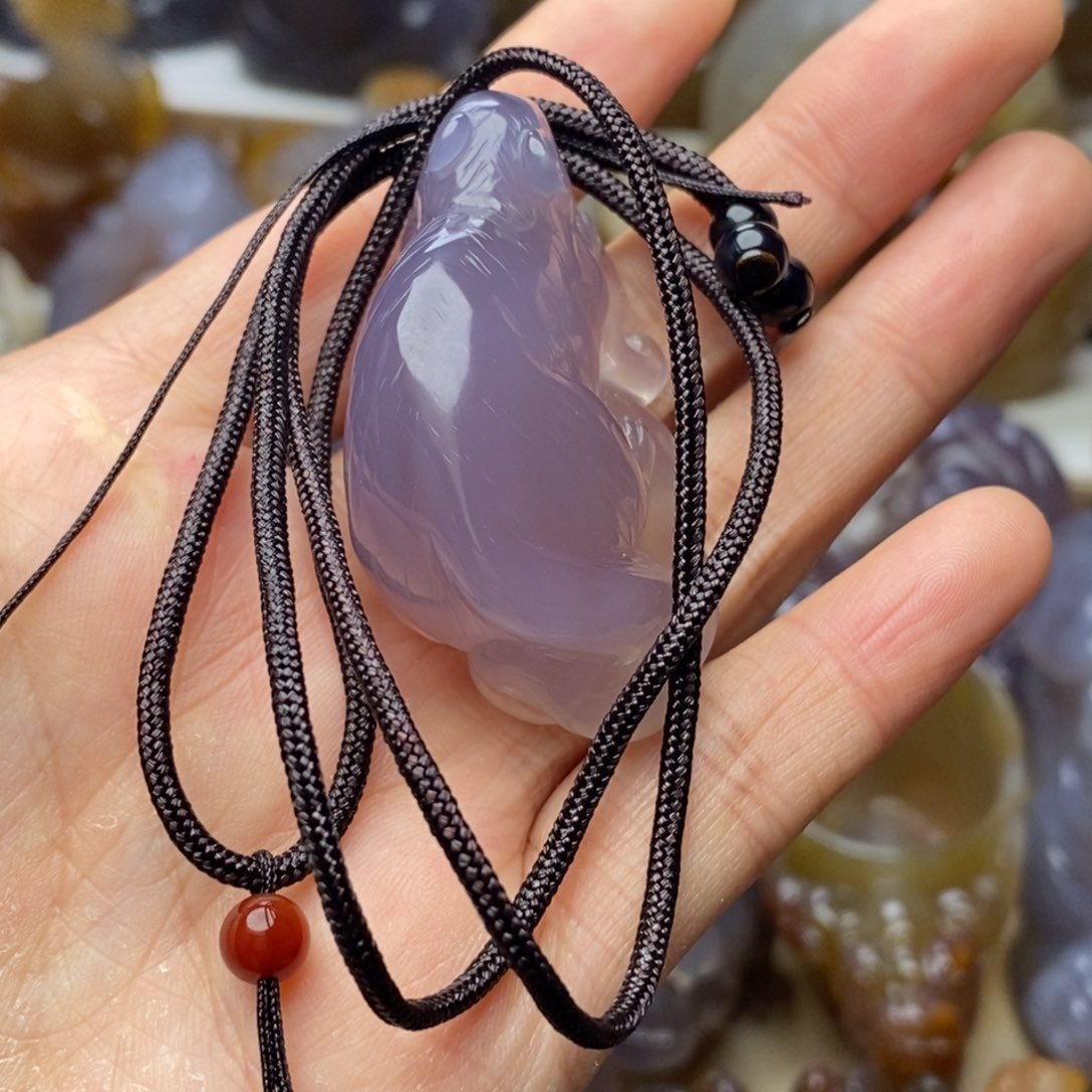 千***羽玛瑙/玉髓未镶嵌把件