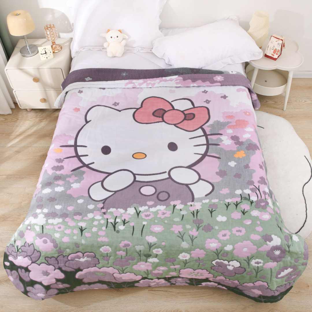 【薰衣草KT】 150cm x 200cm 多功能轻奢超柔轻奢纱布泡芙被