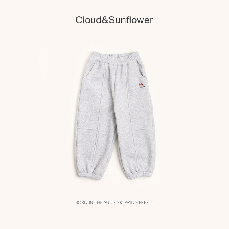 【云朵小葵】女童冬季新款年款竖条小蜗牛百搭休闲束脚裤662300