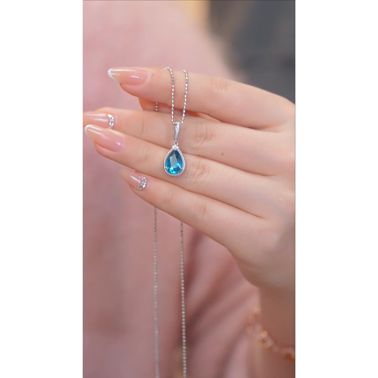 托帕石吊坠不含链银S925镶嵌@@N4915