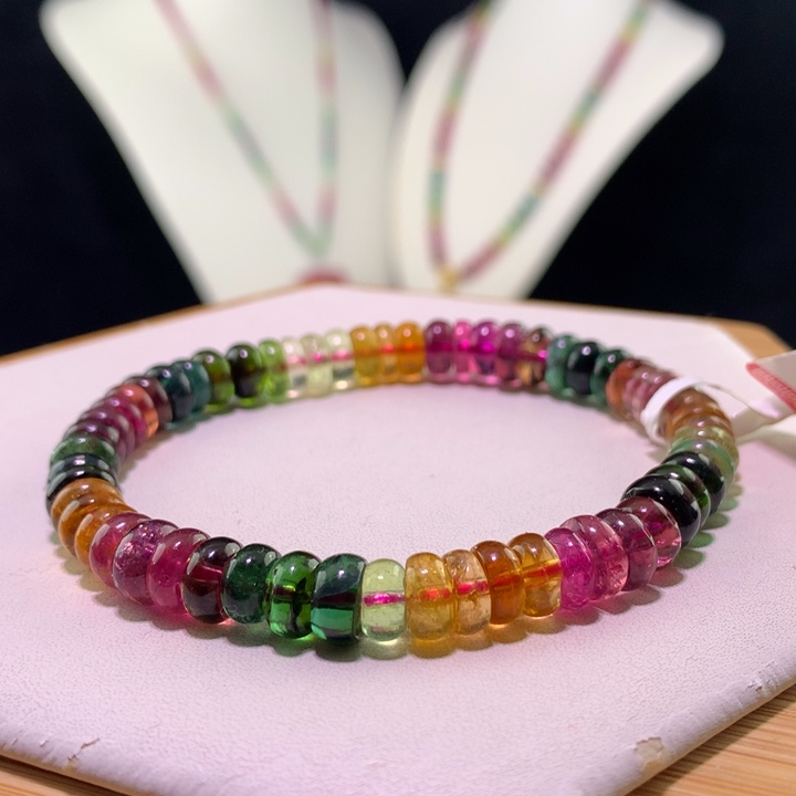 双色碧玺手链未镶嵌