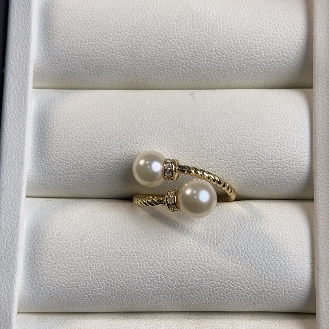 海水珍珠戒指银S925镶嵌