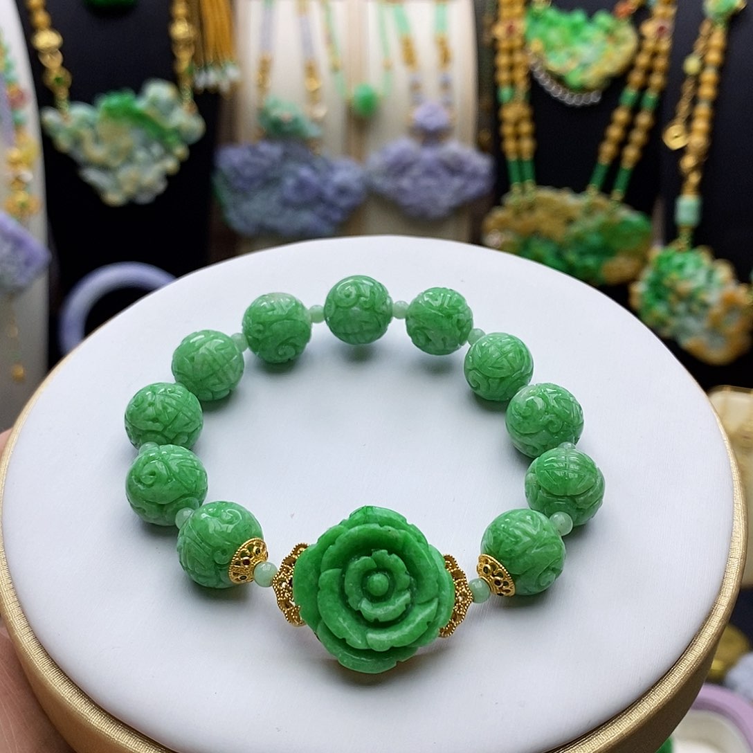 翡翠手链未镶嵌天然