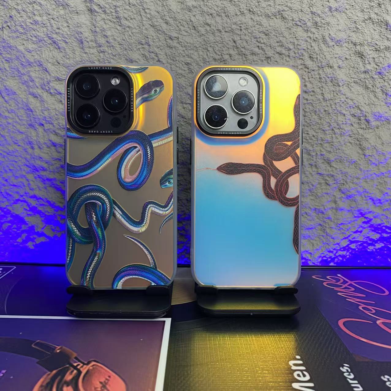 蛇年大吉~IMD镭射适用于苹果小米华为荣耀时尚创意软硬结合耐手汗