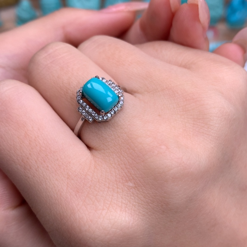 【闪购商品】绿松石戒指2银S925镶嵌