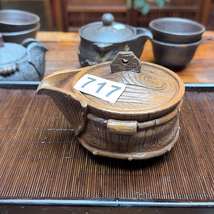 纯手工制作粗陶茶具