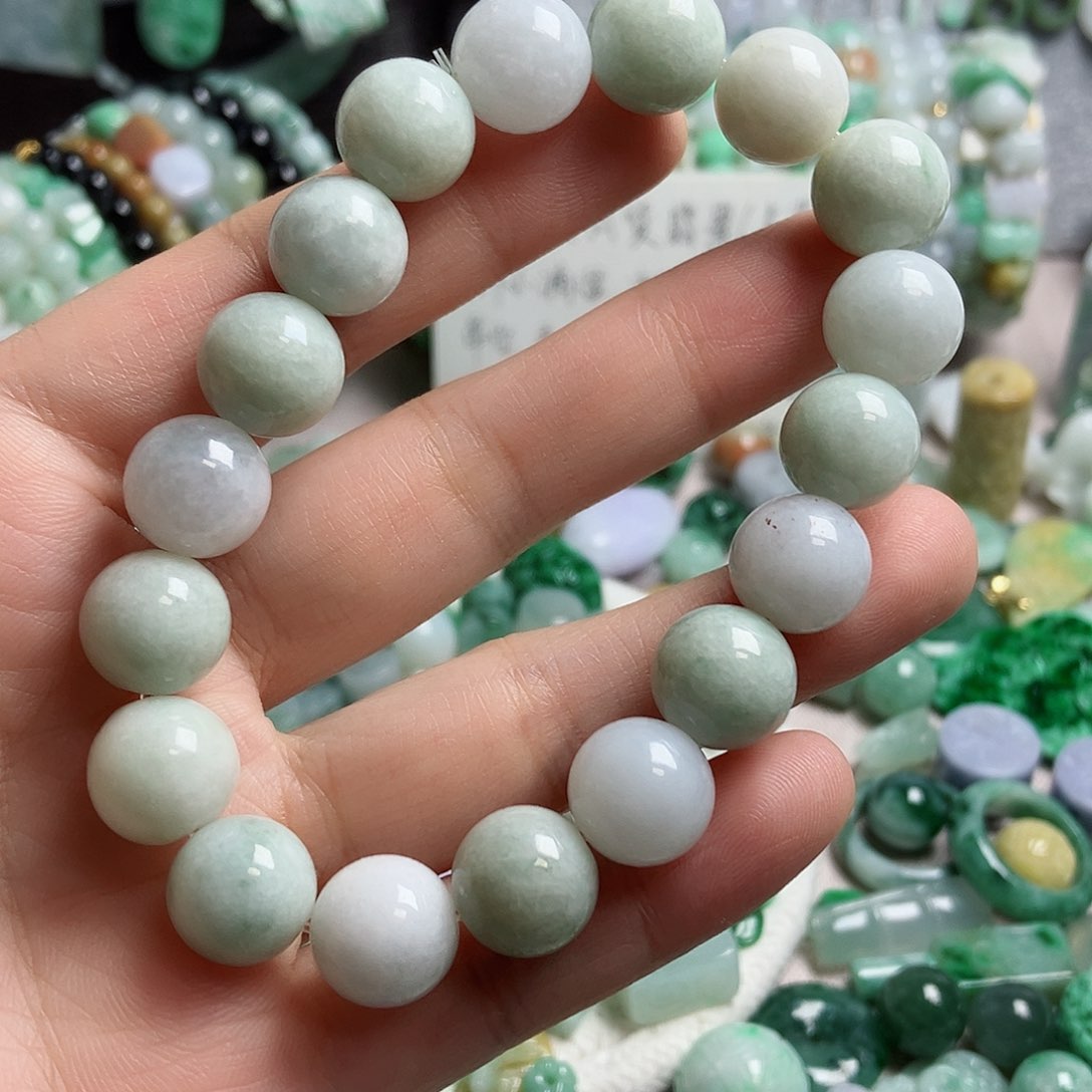 翡翠颈饰未镶嵌卡12+手串