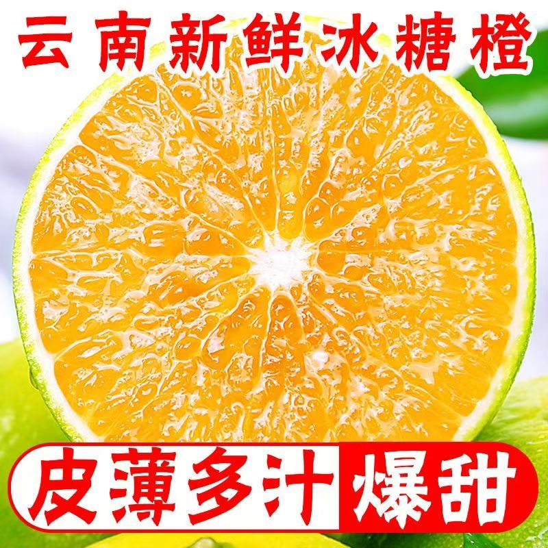 云南哀牢山冰糖橙子青黄皮应季水果清甜多汁皮薄肉厚新鲜现摘现发