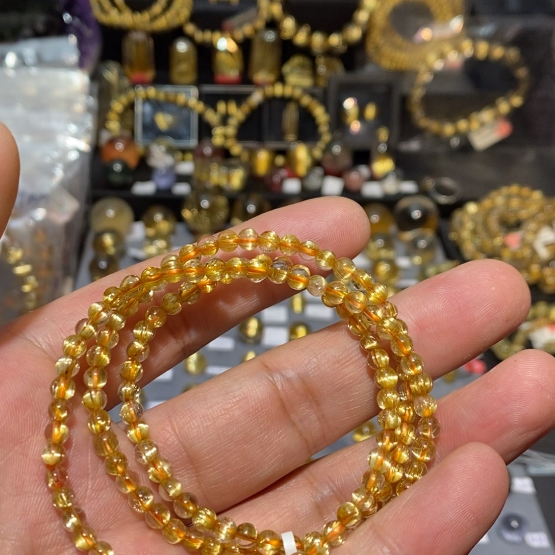 未镶嵌水晶手链天然水晶钛晶板钛顺发猫眼多圈4➕