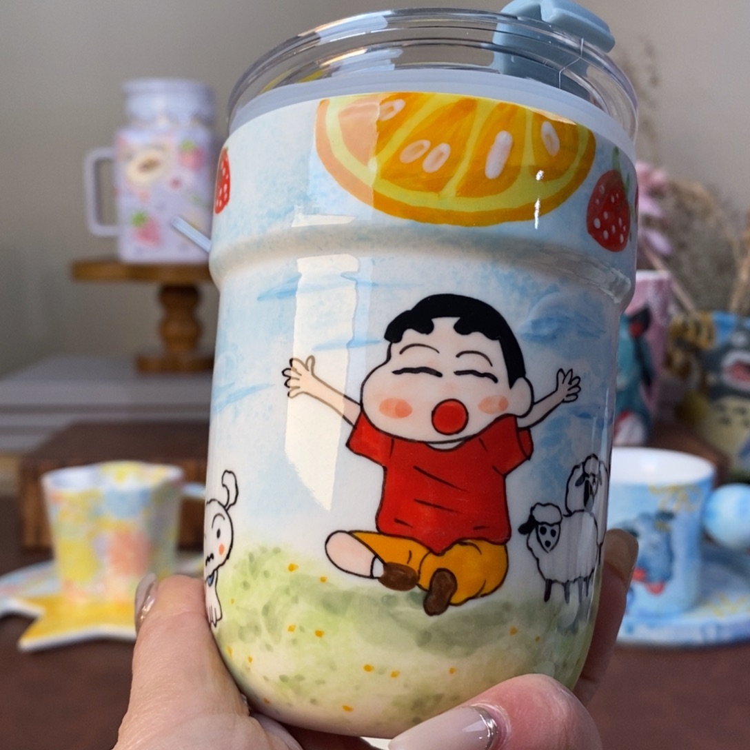 杯景德镇手绘杯子