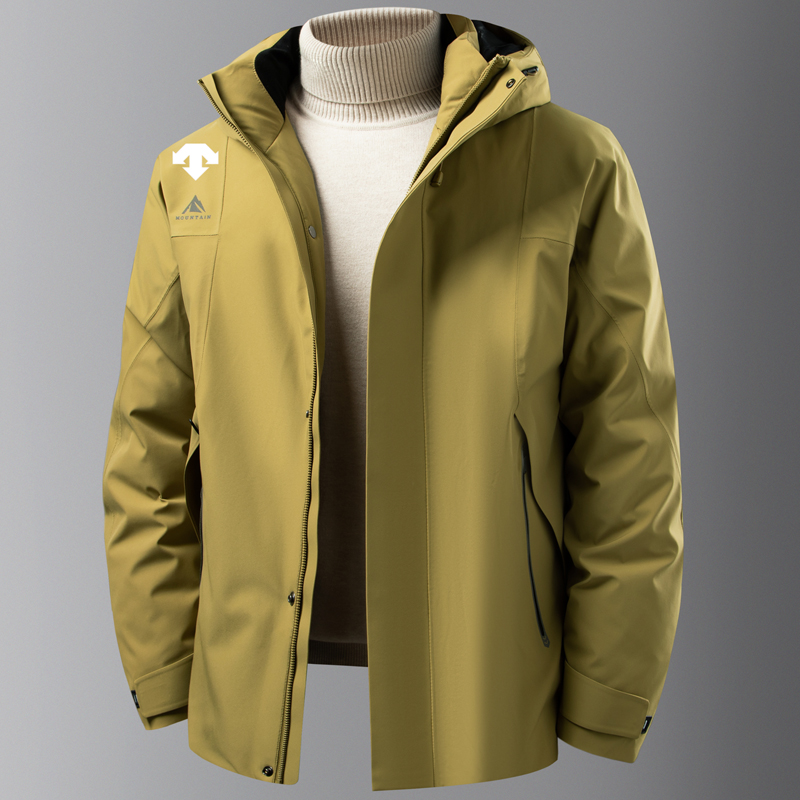 迪森桑家羽绒服保暖防风防水男装运动户外旅游登山连帽冲锋衣百搭