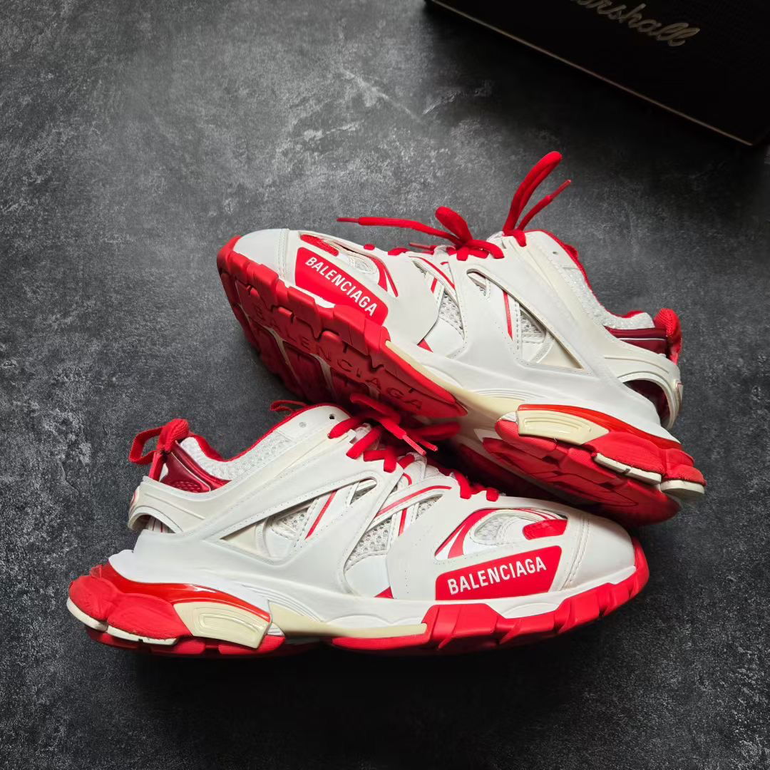 99新 Balenciaga/巴黎世家 39码 TRACK 白红 鞋